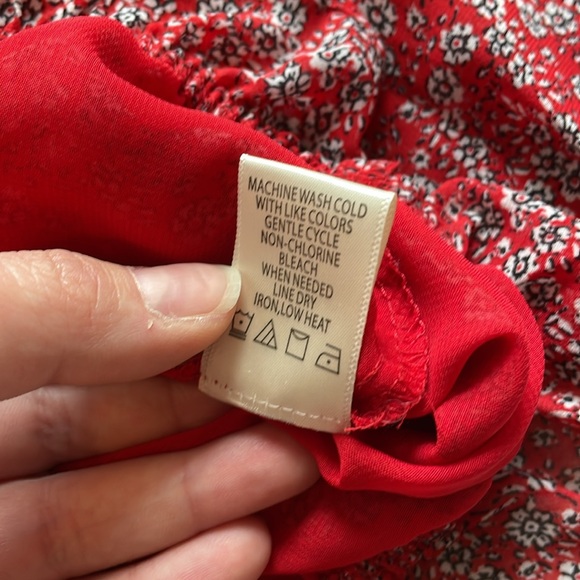 Floral Cold Shoulder Peasant Blouse, size M - Picture 7 of 8